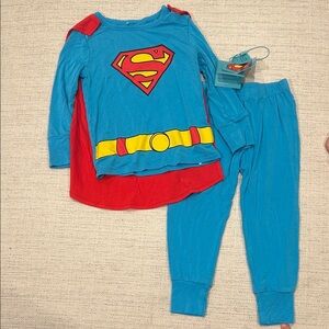 Superman Cape Shirt and Pant Set